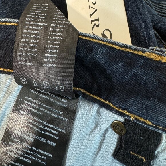 Parasuco Denim Cult Denim Men Moto TKY Dark 38 IN32 Jeans Ribbed Detailing - Picture 10 of 11